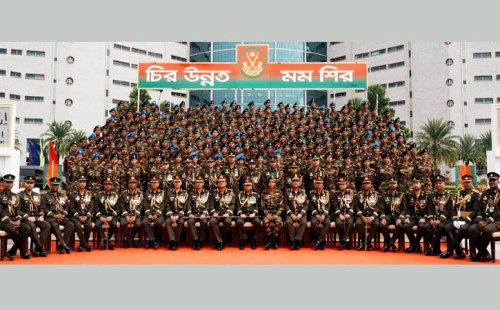 বাংলাদেশ মিলিটারি একাডেমিতে রাষ্ট্রপতি কুচকাওয়াজ অনুষ্ঠিত